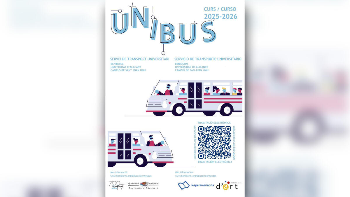 Benidorm abre el plazo para solicitar el servicio de transporte universitario a los campus de San Vicente y Sant Joan