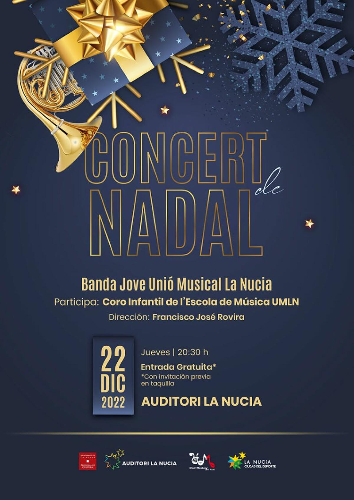 Mañana “Concert de Nadal” de la Banda Jove y Coro Infantil de la Unió Musical