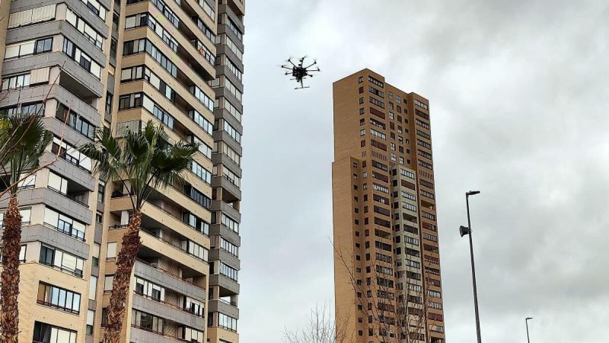 Benidorm acoge nuevas pruebas de vuelo de drones para su uso en el transporte dentro del proyecto europeo Delorean