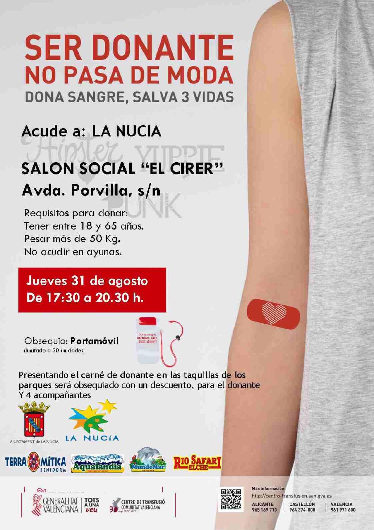 La Nuc&iacute;a &middot; Hoy Donaci&oacute;n de sangre en el Centro Social El Cirer 