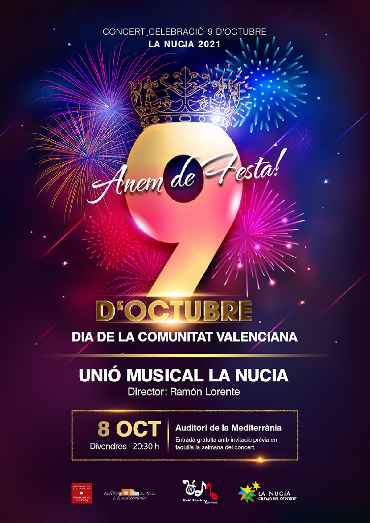 El próximo viernes “Concert del 9 d´Octubre” de la Unió Musical en l’Auditori