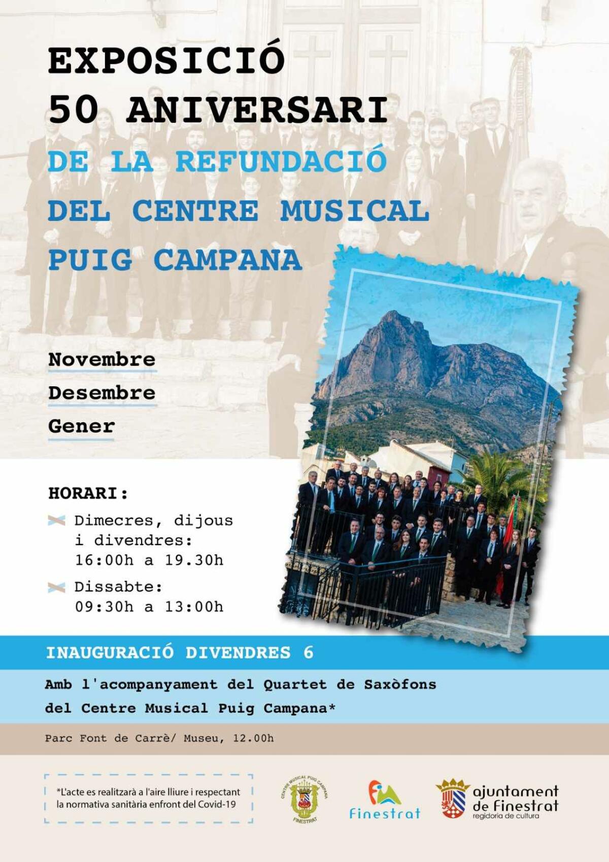EL MUSEO DE FINESTRAT ACOGER&Aacute; LA EXPOSICI&Oacute;N DEL 50&ordm; ANIVERSARIO DE LA REFUNDACI&Oacute;N DEL CENTRE MUSICAL PUIG CAMPANA