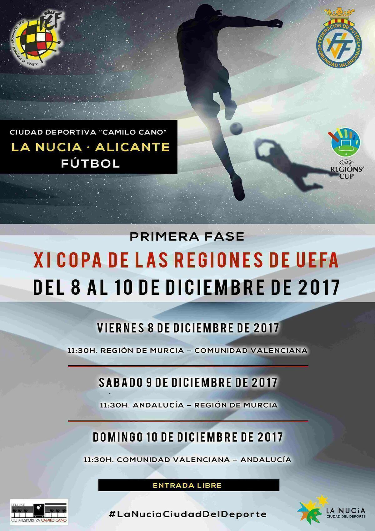 Ma&ntilde;ana comienza la  Copa de las Regiones de UEFA en #LaNuciaCiudadDelDeporte