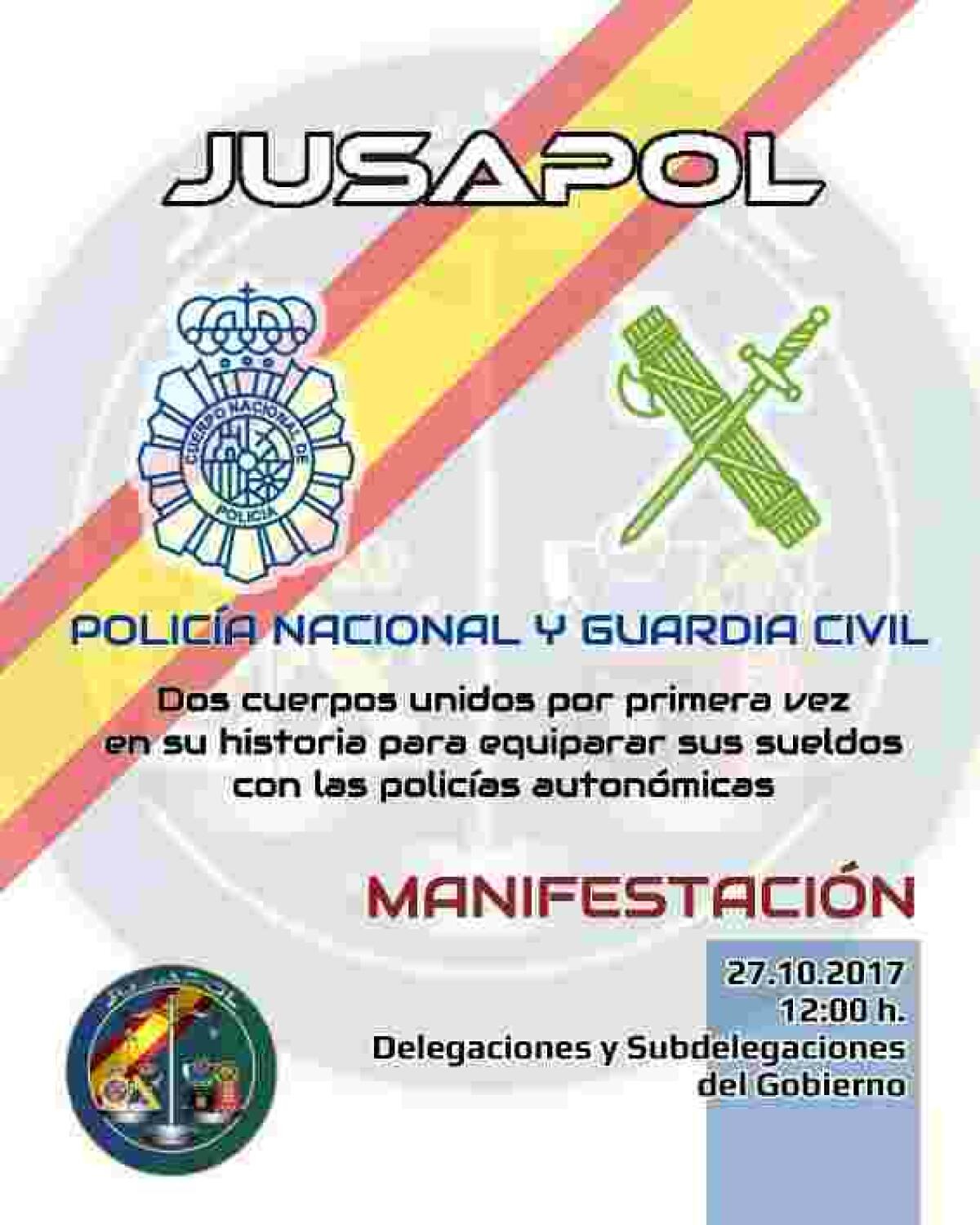 VOX ALICANTE apoyar&aacute; de nuevo a Jusapol el pr&oacute;ximo 27 de octubre en la reivindicaci&oacute;n y equiparaci&oacute;n salarial frente a polic&iacute;as auton&oacute;micas