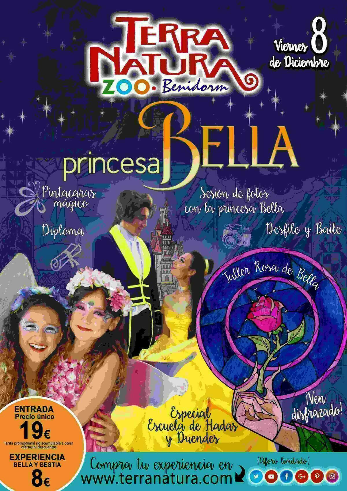 Terra Natura Benidorm recibir&aacute; la visita de la princesa Bella y Bestia durante el puente de diciembre