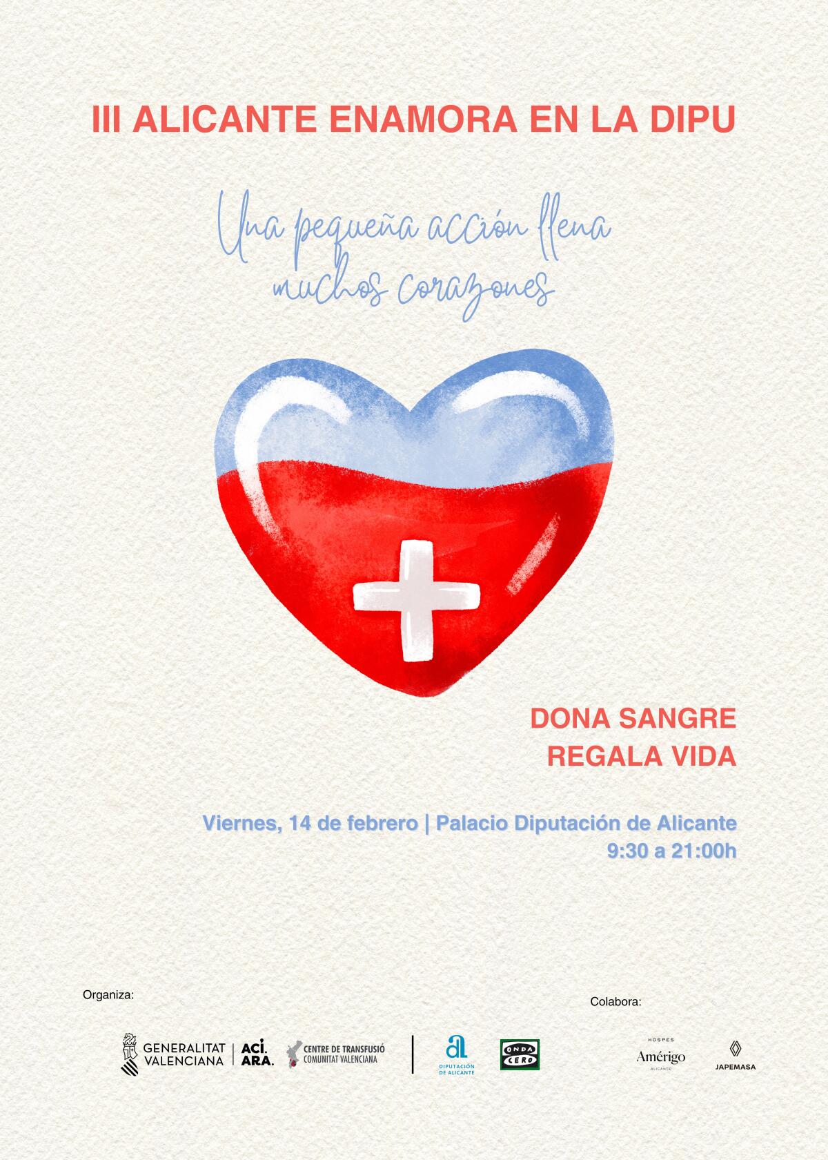 La Diputación acoge este viernes una campaña de donación de sangre con motivo del Día de San Valentín 