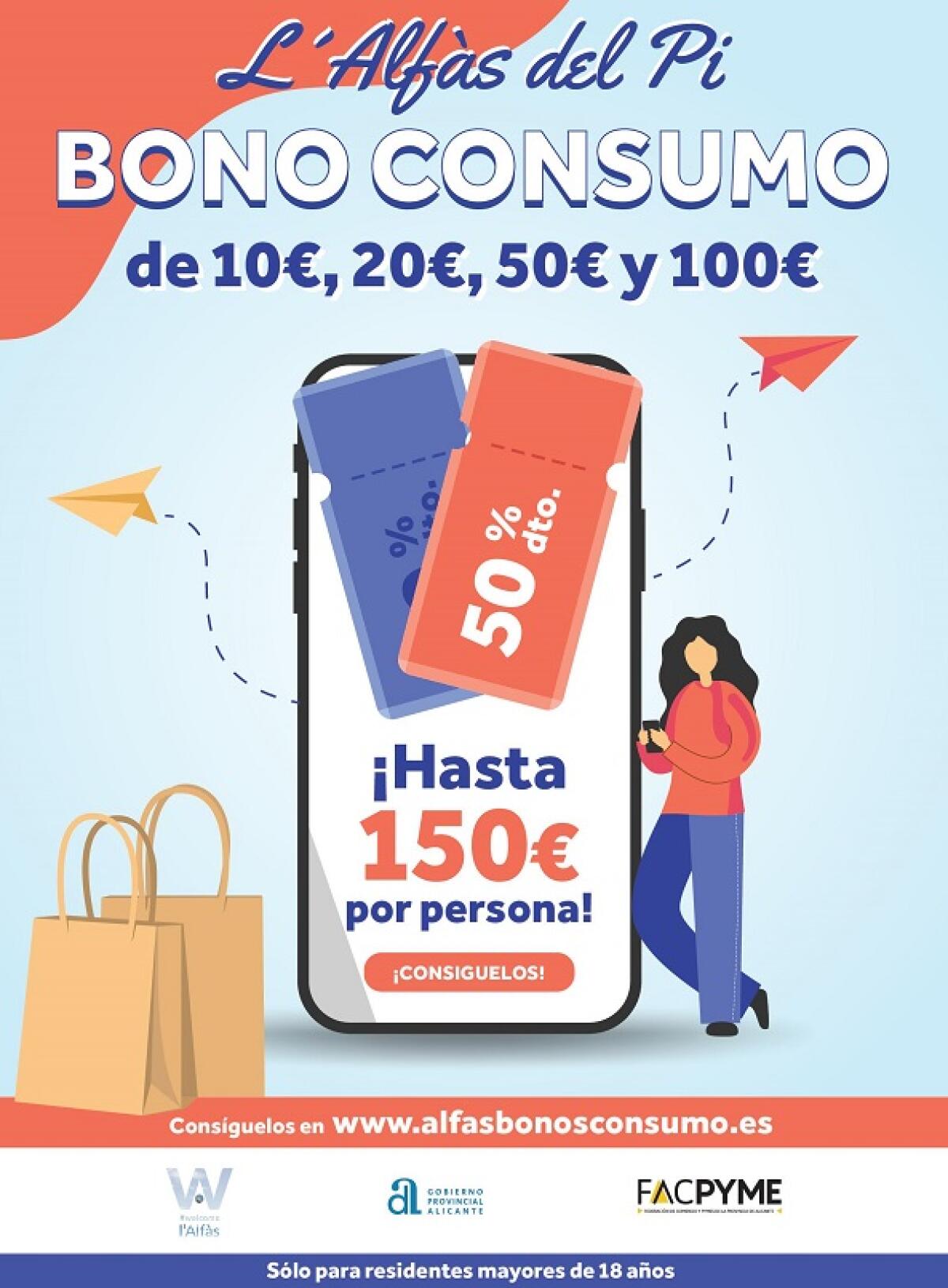 Con la campaña 'Bono Consumo' en curso de l'Alfàs bonos ahorro de hasta 150 euros