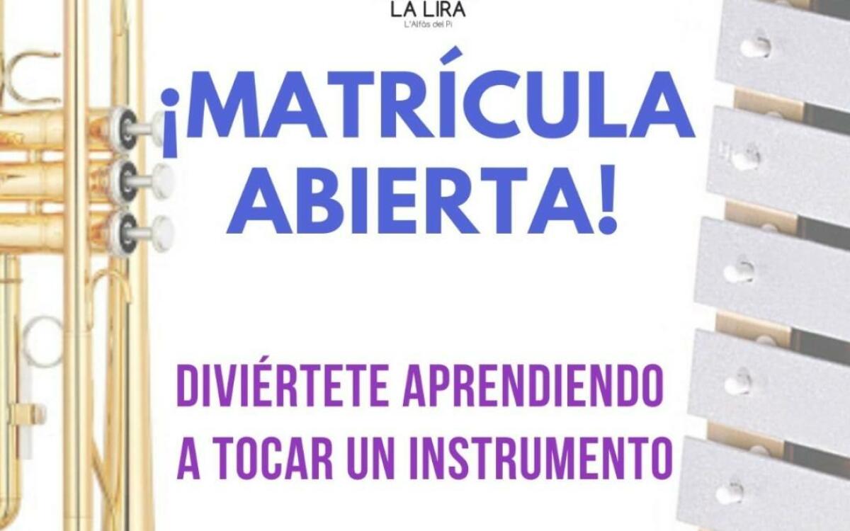 Abierto el plazo de matriculaci&oacute;n online en la Escuela de M&uacute;sica La Lira de l&rsquo;Alf&agrave;s.