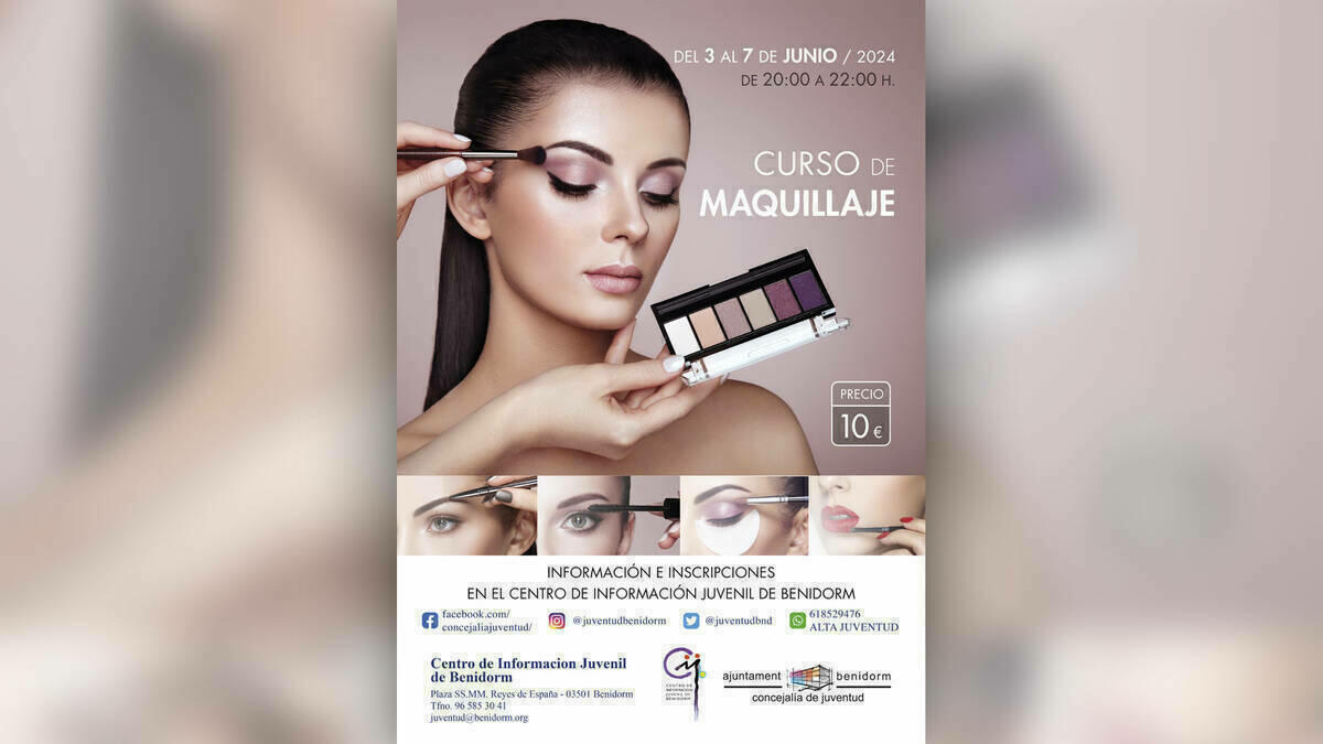 Juventud vuelve a organizar un curso de maquillaje del 3 al 7 de junio 