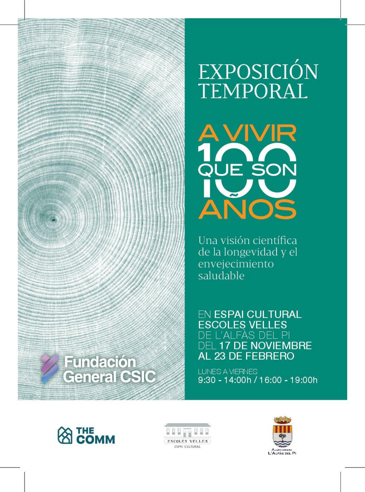 Llega a l'Alfàs la exposición 'A vivir que son 100 años' de la Fundación General CSIC