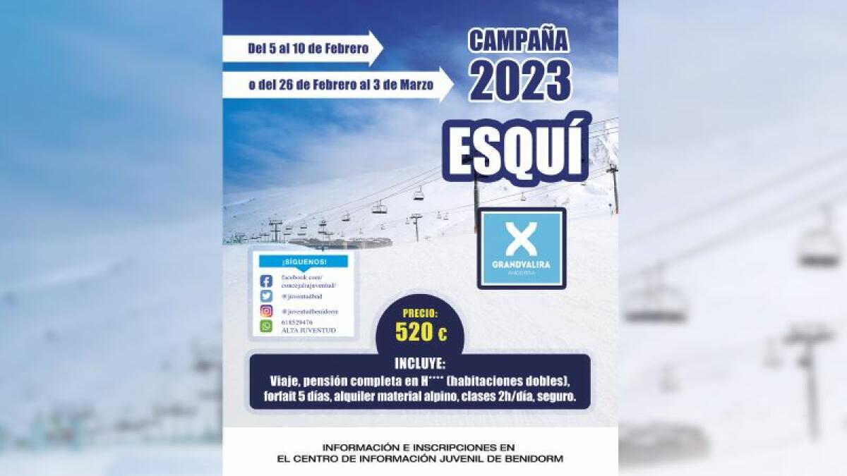 Juventud pone en marcha la Campaña de Esquí 2023 