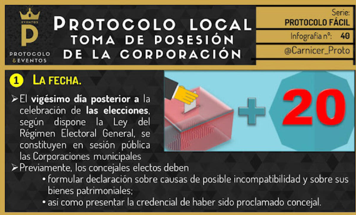 PROTOCOLO EN LA ADMINISTRACIÓN LOCAL. TOMA DE POSESIÓN EN AYUNTAMIENTOS.