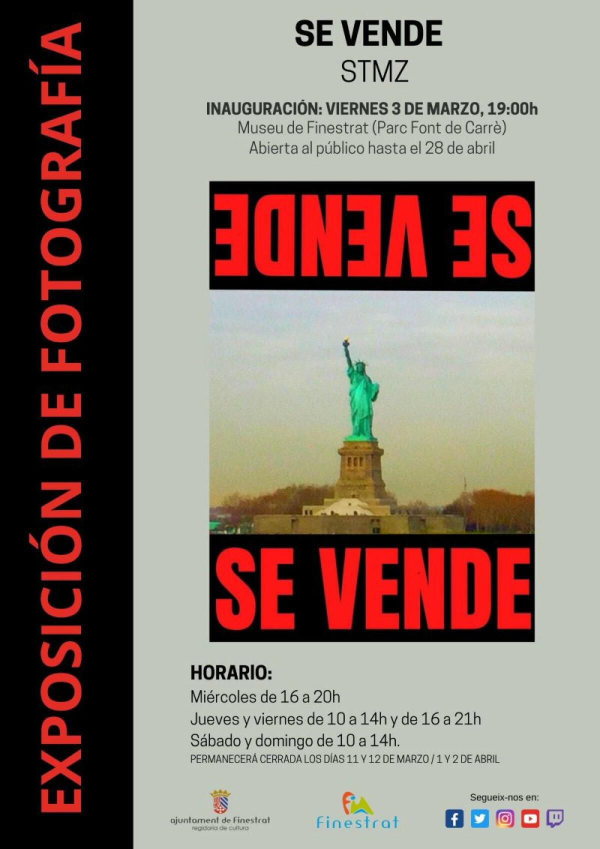 LA AGENDA CULTURAL DE MARZO COMIENZA ESTE VIERNES CON LA INAUGURACIÓN DE LA EXPOSICIÓN “SE VENDE” EN EL MUSEU DE FINESTRAT