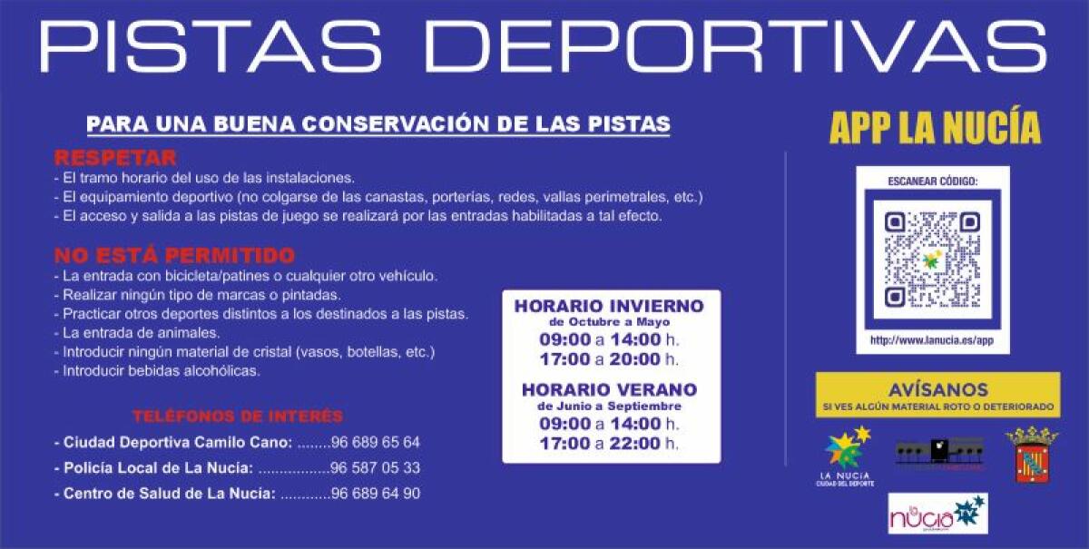 La Nucía amplía el horario de sus pistas deportivas 2 horas en verano