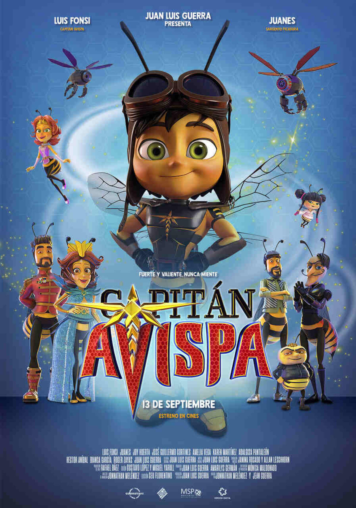 “Capitán Avispa”, la película de animación que llegará en septiembre a España, con los cantantes Luis Fonsi y Juanes como protagonistas