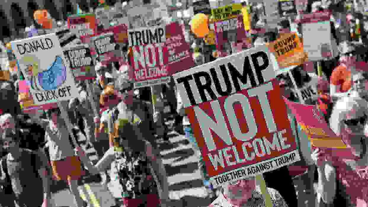 Londres se paraliza por las protestas contra el presidente Donald Trump 