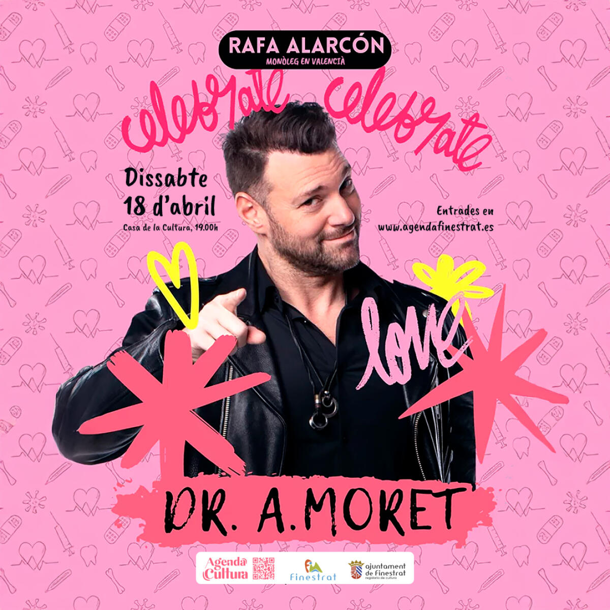 Vesprada de riures a la Casa de Cultura de Finestrat amb el mon&ograve;leg en valenci&agrave; Dr. A Moret de Rafa Alarc&oacute;n