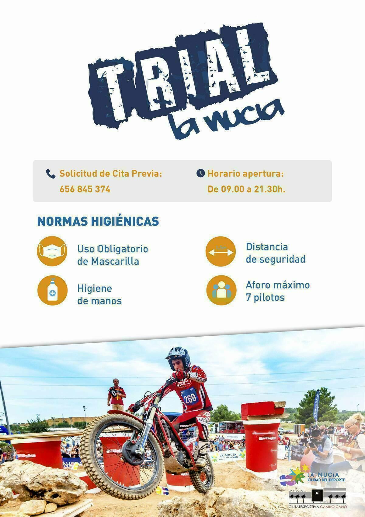 El Skate Park y la zona de Trial reabren hoy con aforo reducido.