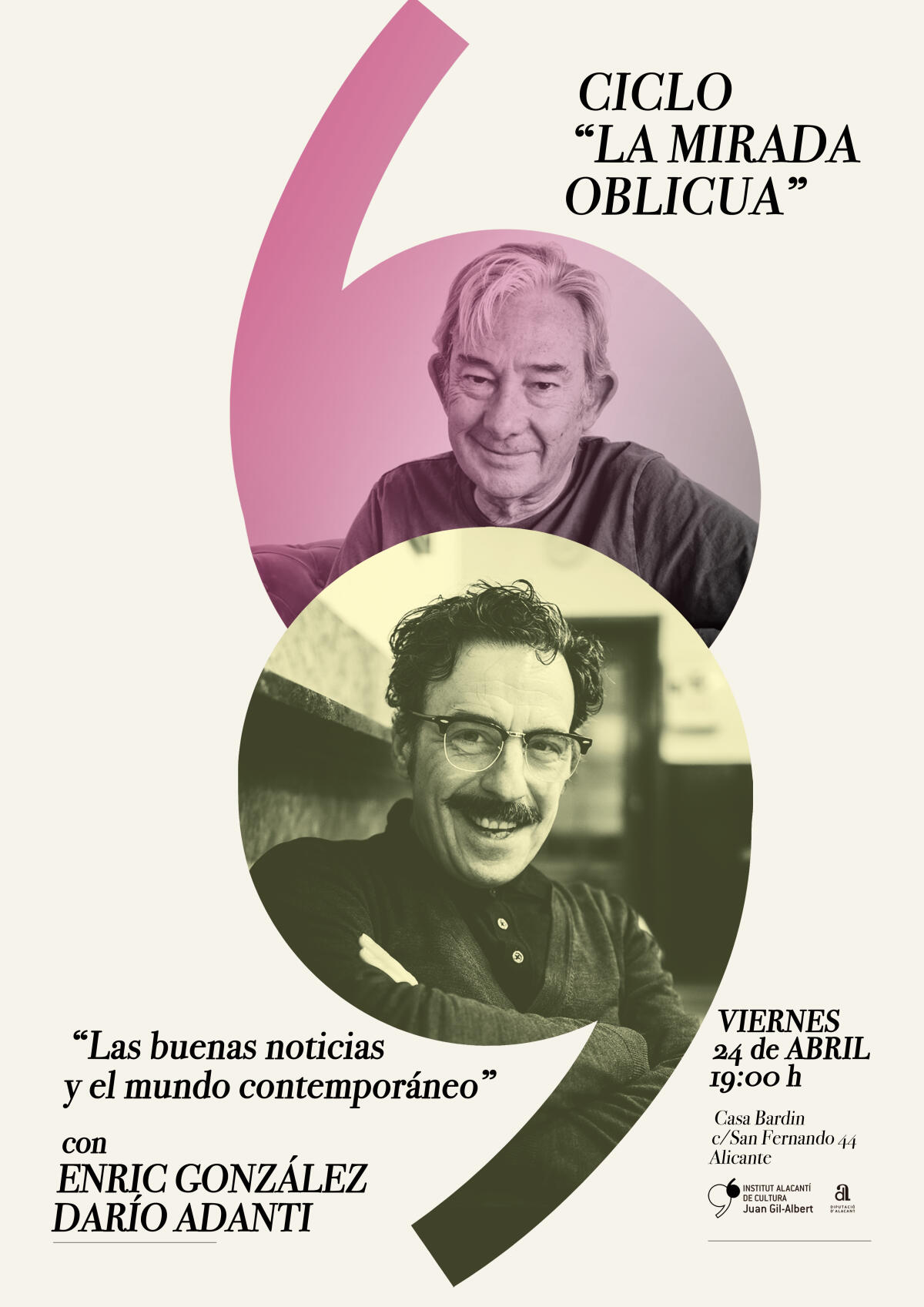 El Instituto Gil-Albert re&uacute;ne a Enric Gonz&aacute;lez y Dar&iacute;o Adanti para abrir un nuevo ciclo de conversaciones  