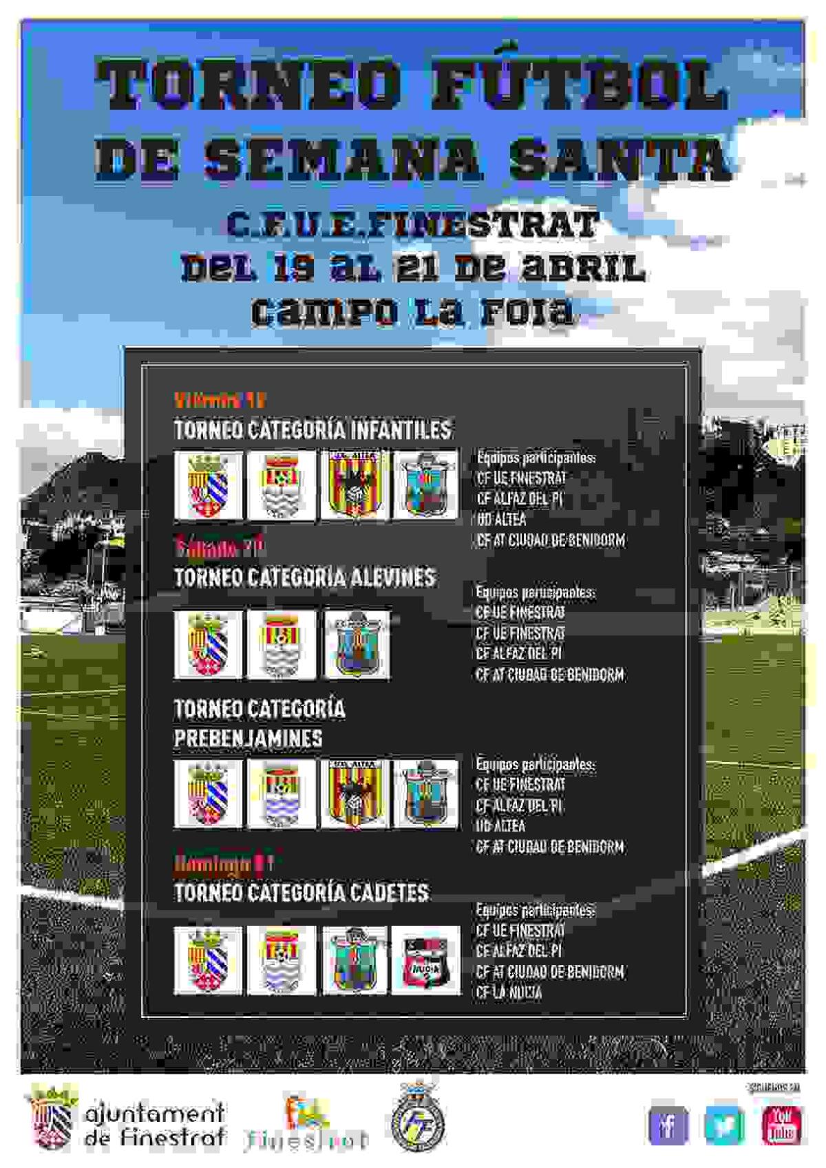 Más de 200 jugadores de toda la Comarca participan en el 4º torneo de fútbol de Semana Santa en Finestrat