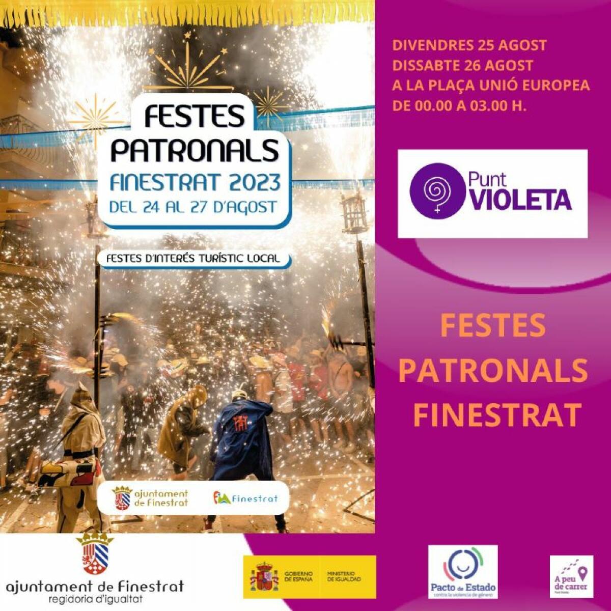 PUNTO VIOLETA EN LAS FIESTAS PATRONALES DE FINESTRAT