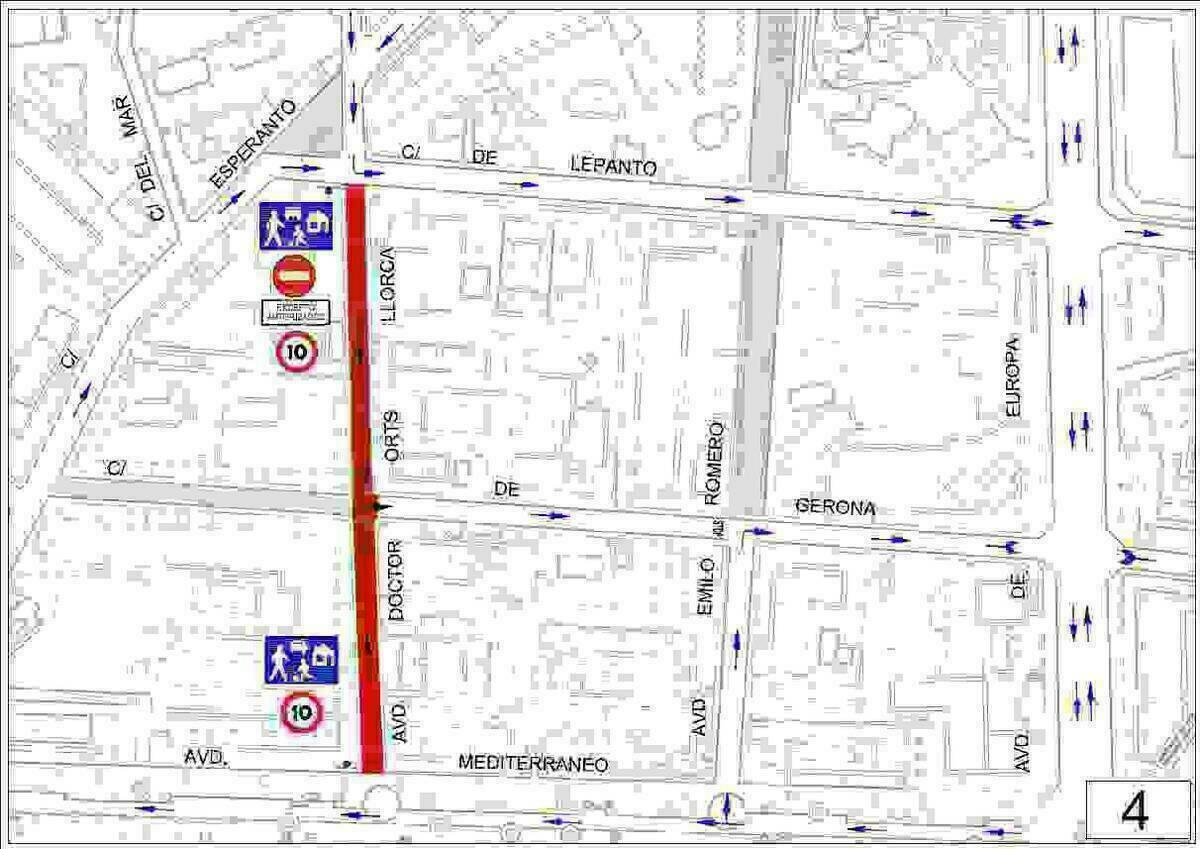 Benidorm peatonaliza la parte baja de la calle Doctor Orts Llorca.