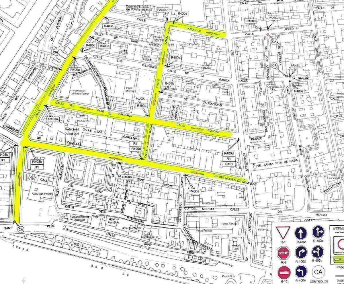 Movilidad recuerda que la calle Maravall invierte ma&ntilde;ana su sentido de circulaci&oacute;n