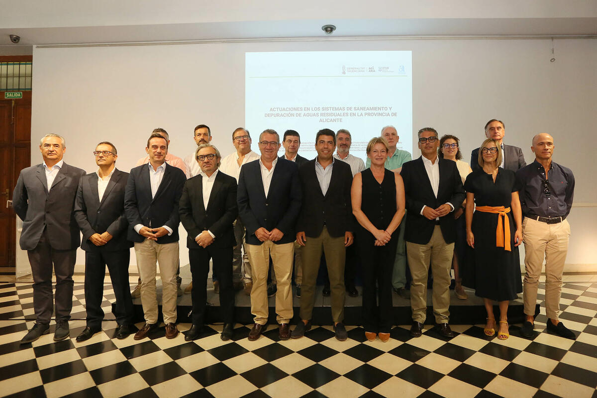 Diputación y Generalitat invertirán 15,5 millones de euros en infraestructuras de saneamiento y depuración de aguas residuales de la provincia de Alicante 