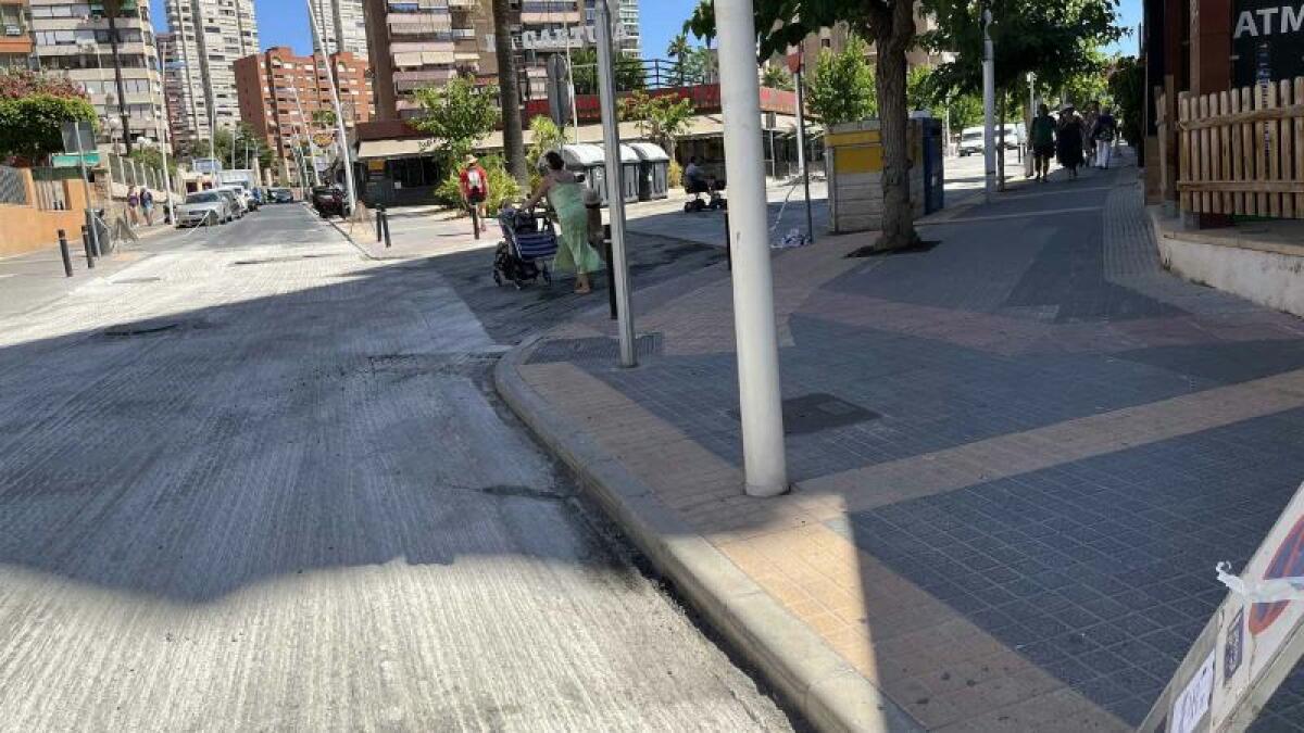 Benidorm finaliza esta semana la renovación de la calle Esperanto entre Orts Llorca y Europa