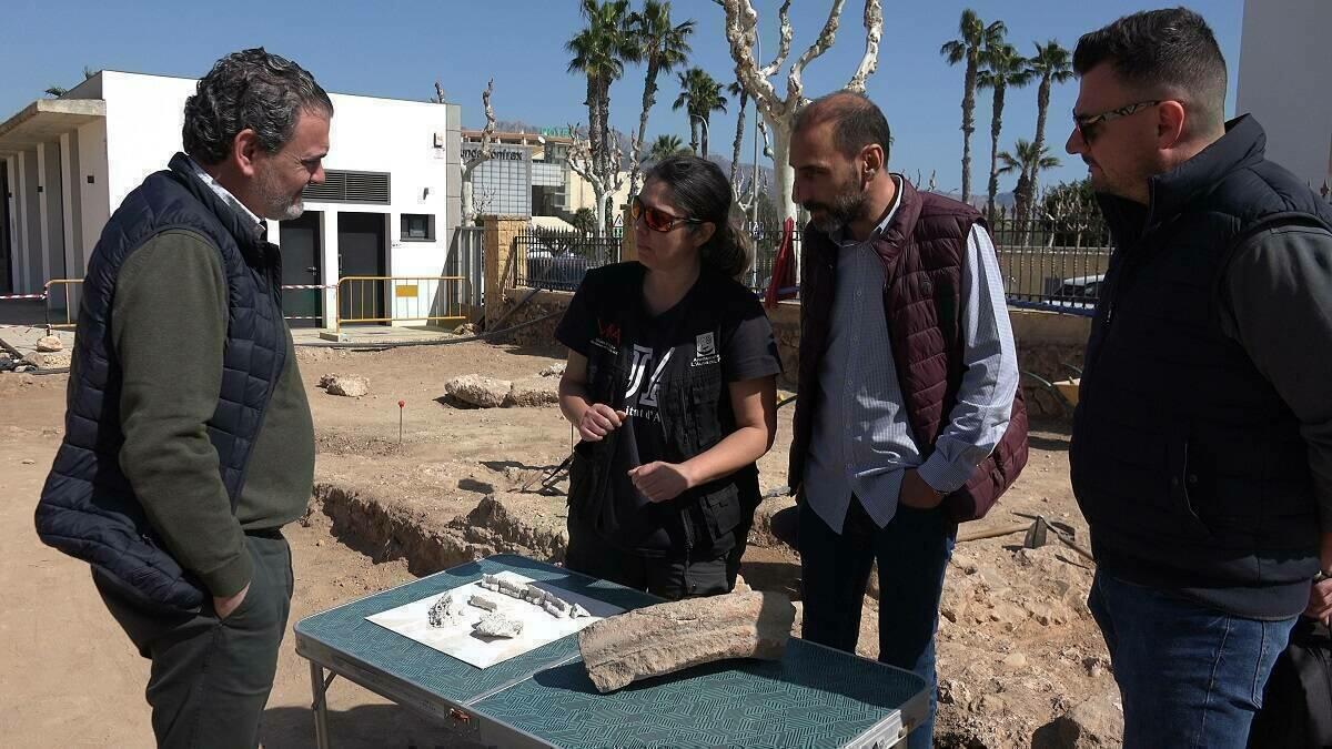 Los trabajos de excavación en la Villa Romana confirman la existencia del torcularium 