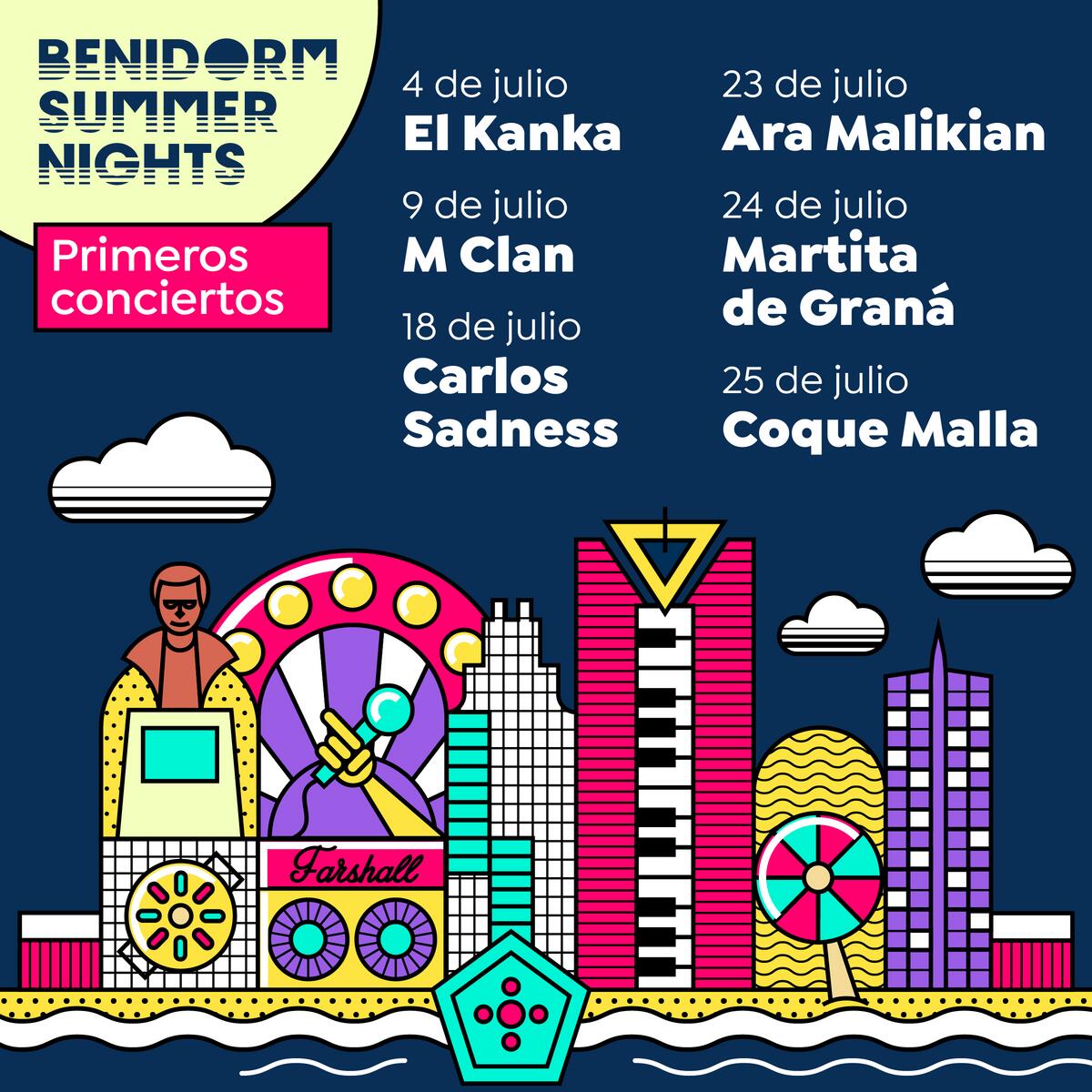 Benidorm Summer Nights reactiva la actividad musical y de ocio con aforos limitados y garant&iacute;a de distancias de seguridad.