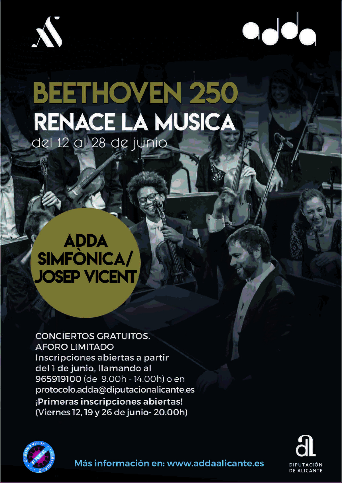 ADDA&bull;Simf&ograve;nica regresa a los escenarios con el ciclo de conciertos gratuitos &lsquo;Renace la m&uacute;sica&rsquo;.