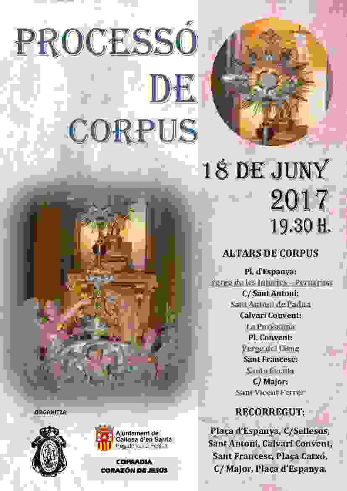 Callosa &middot; La procesi&oacute;n del Corpus desfilar&aacute; este domingo con nuevos elementos culturales y cambios en el recorrido