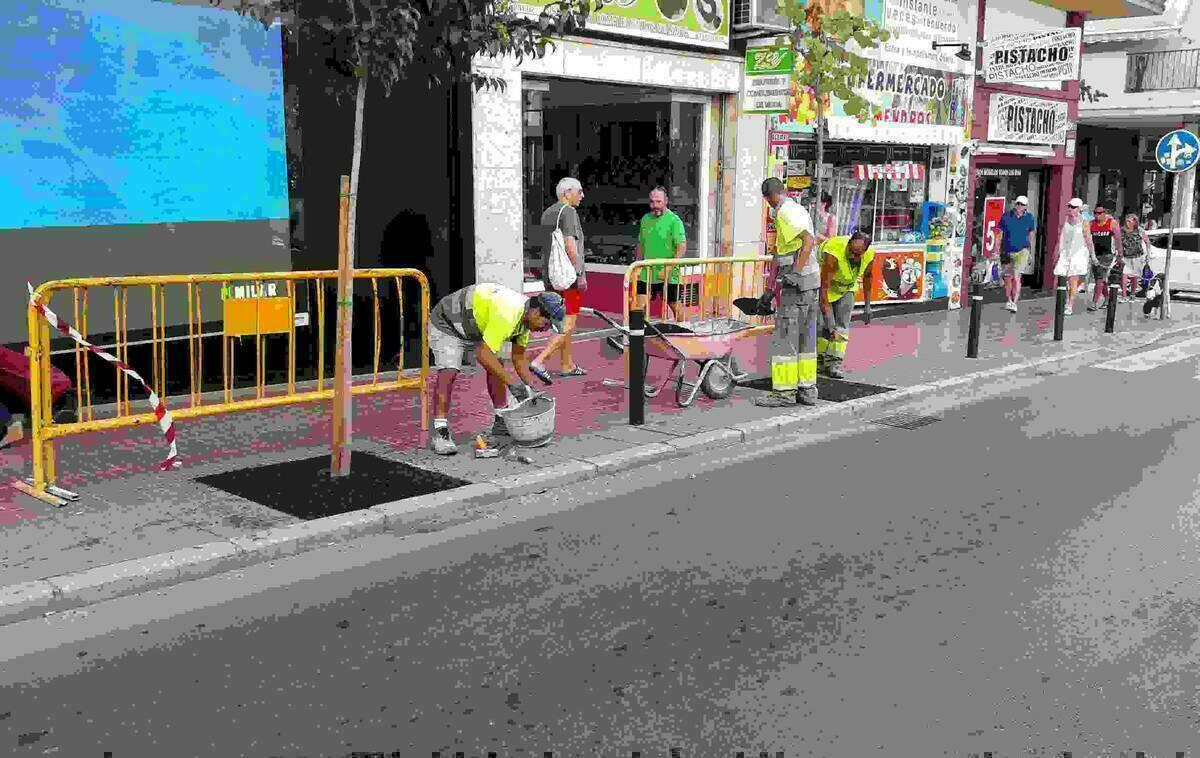  Benidorm arregla los desperfectos detectados en la obra de mejora comercial de la avenida de Los Almendros
