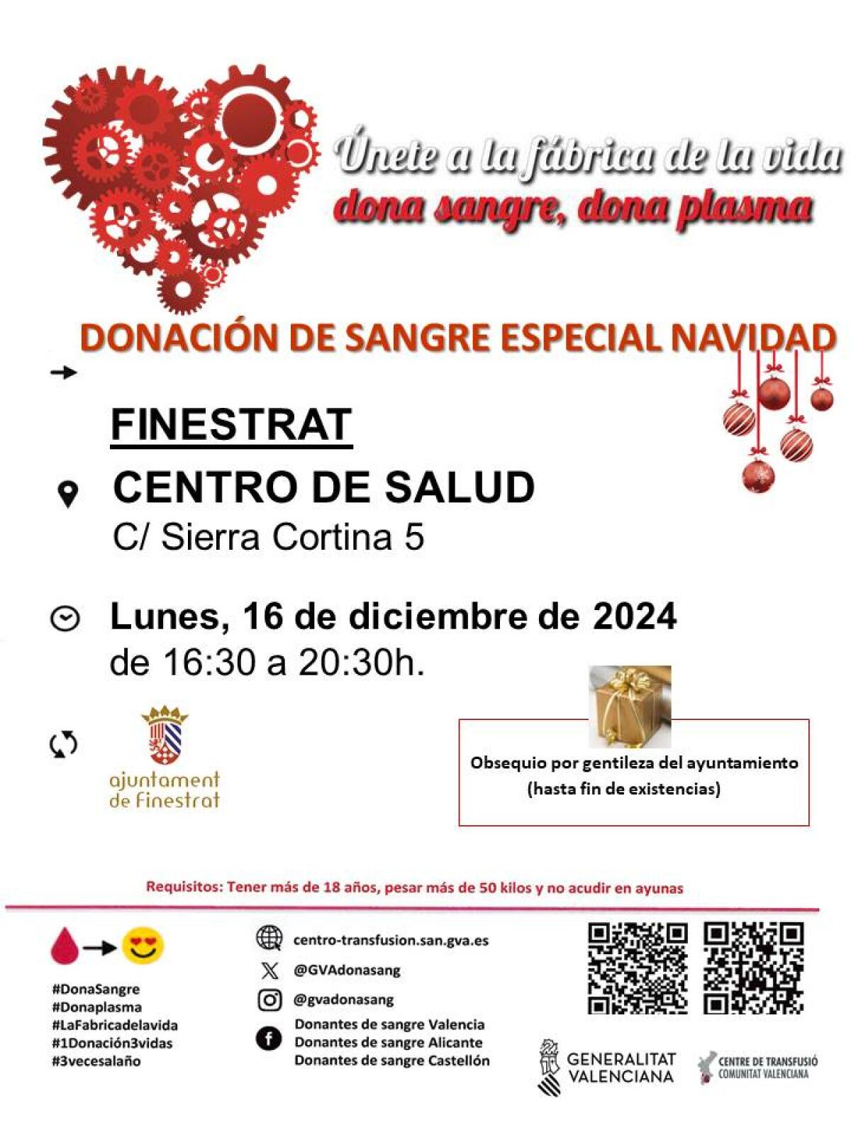 Última donación de sangre del 2024 en Finestrat: lunes 16 de diciembre