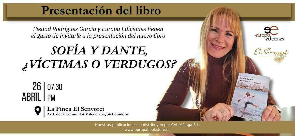 Sofía y Dante ¿víctimas o verdugos? Presentación libro de la escritora Piedad Rodríguez García 