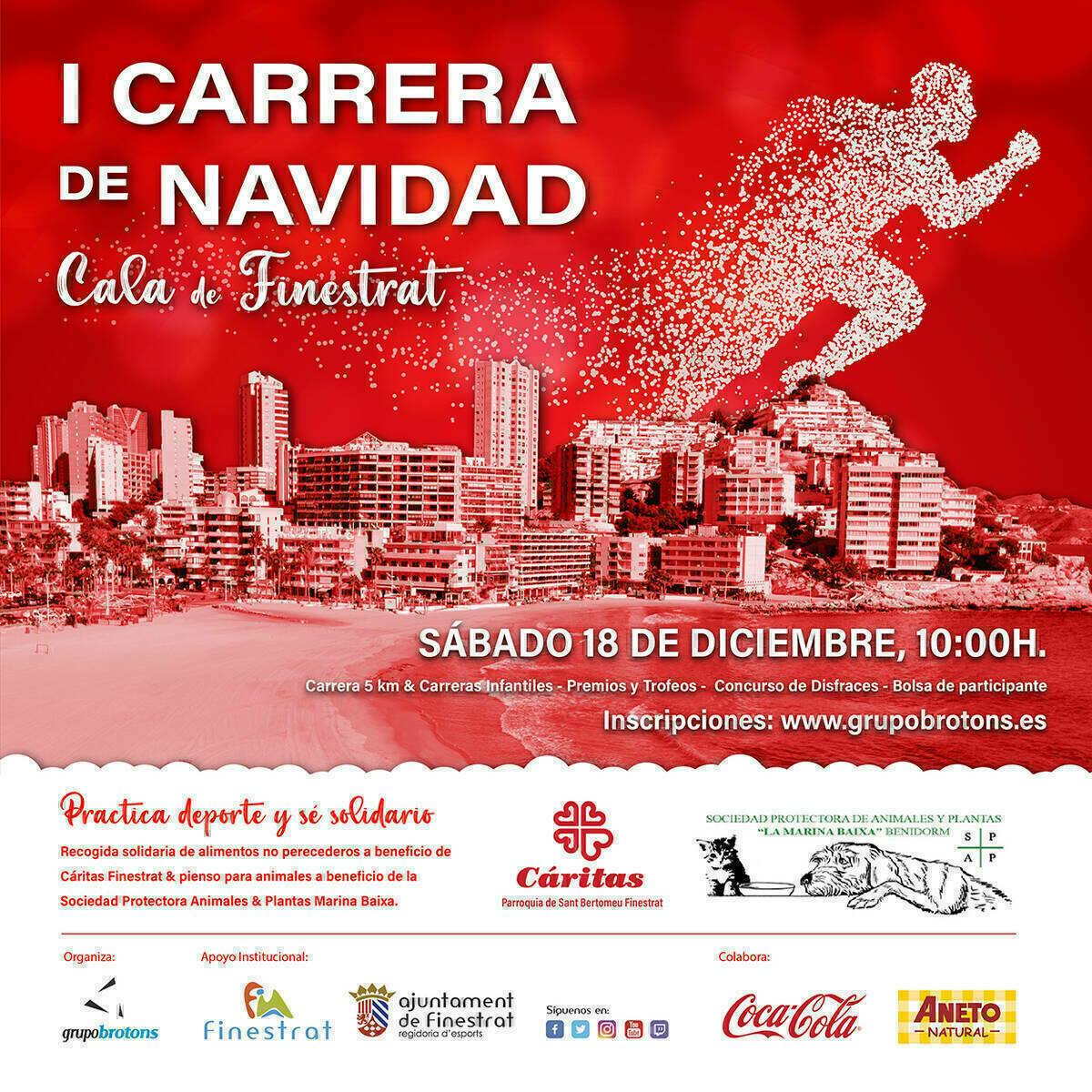 EL SÁBADO 18 DE DICIEMBRE SE CELEBRA LA I CARRERA DE NAVIDAD CALA DE FINESTRAT 