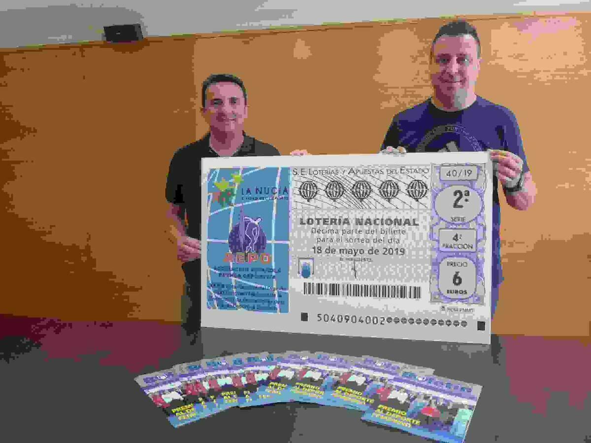 “La Nucía, Ciudad del Deporte” en los décimos de lotería de este sábado