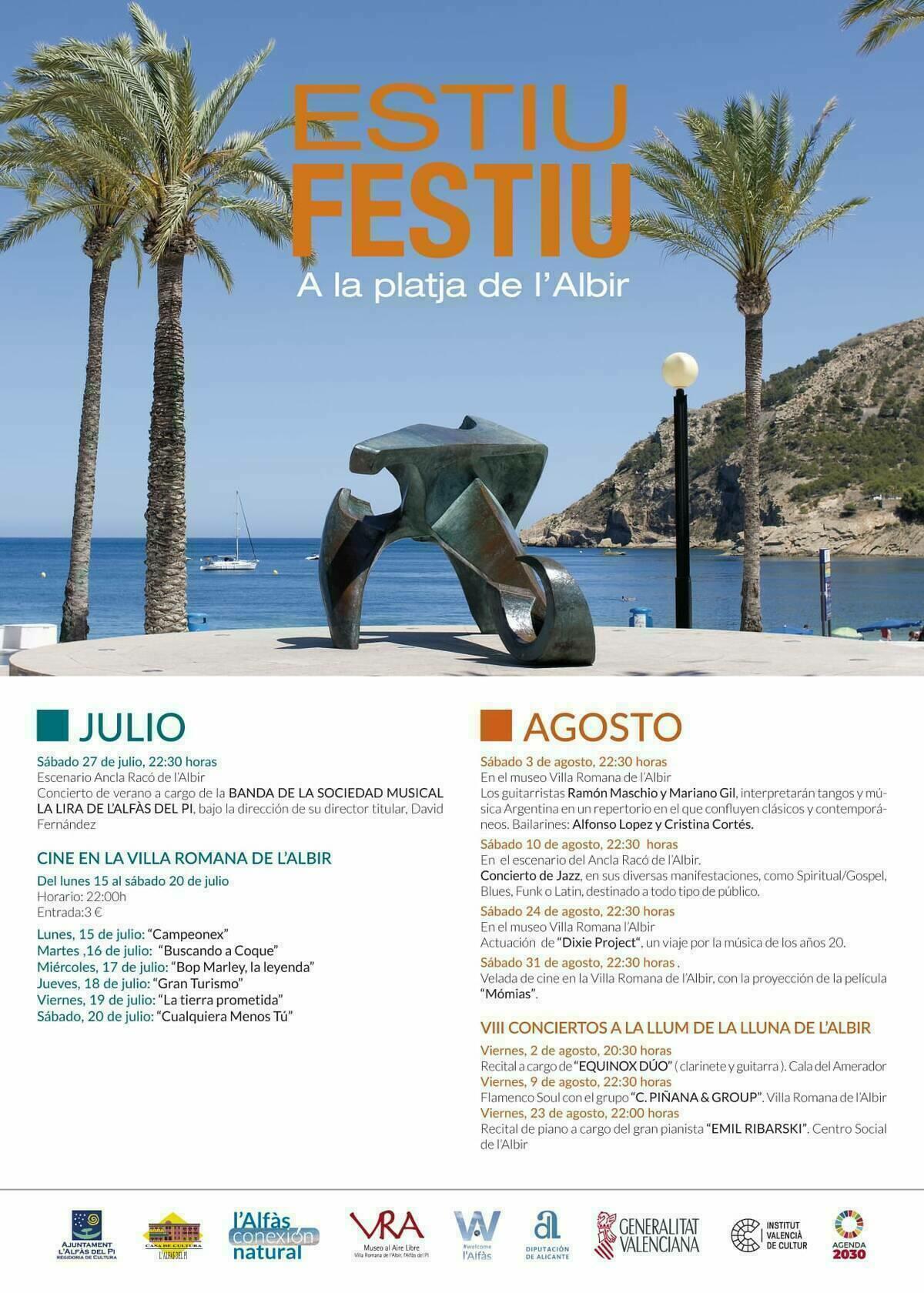 Llega la programación cultural de Estiu Festiu a la playa de l’Albir