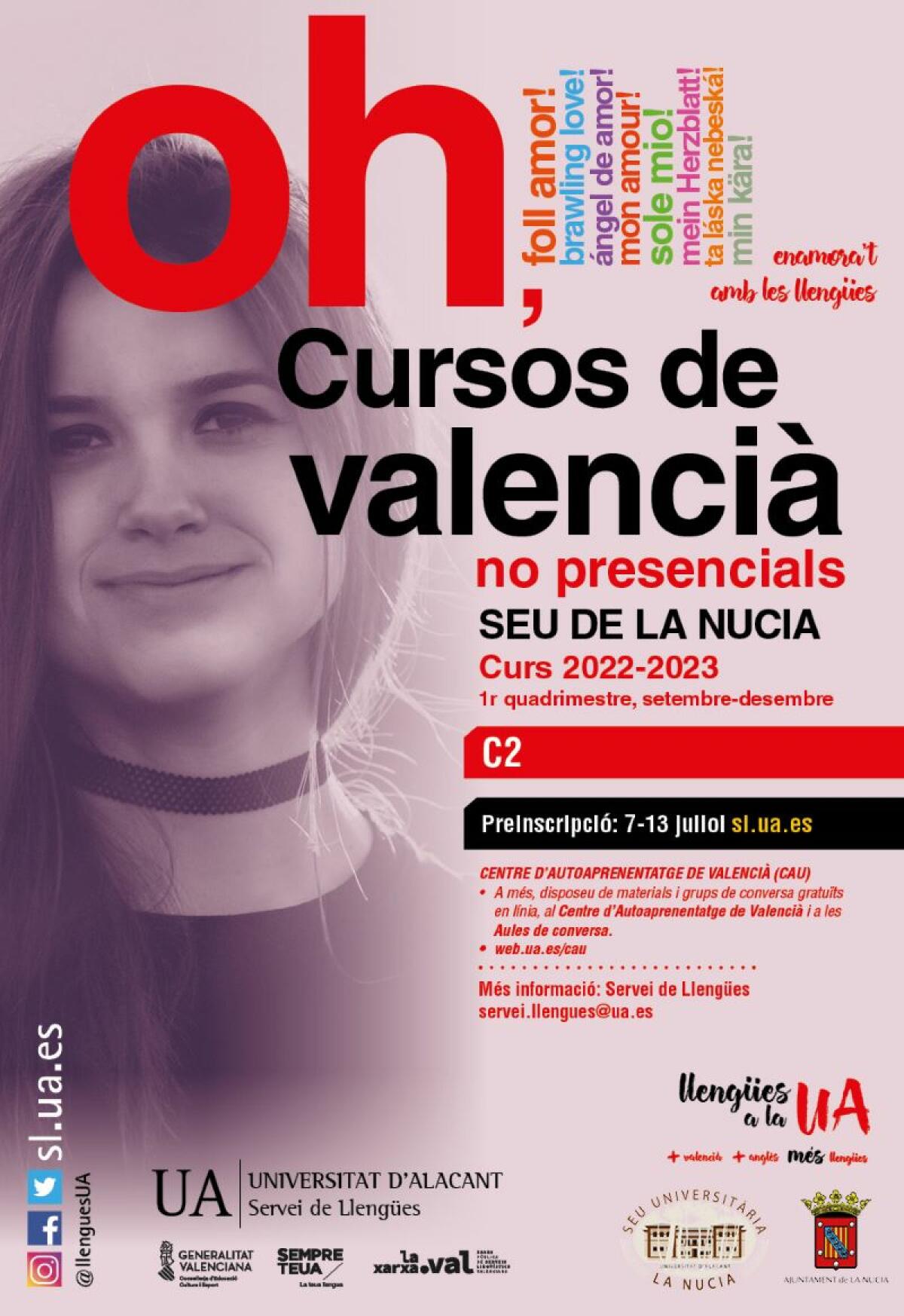 El “Curs C2 de Valencià” de la Seu abre plazo de inscripción