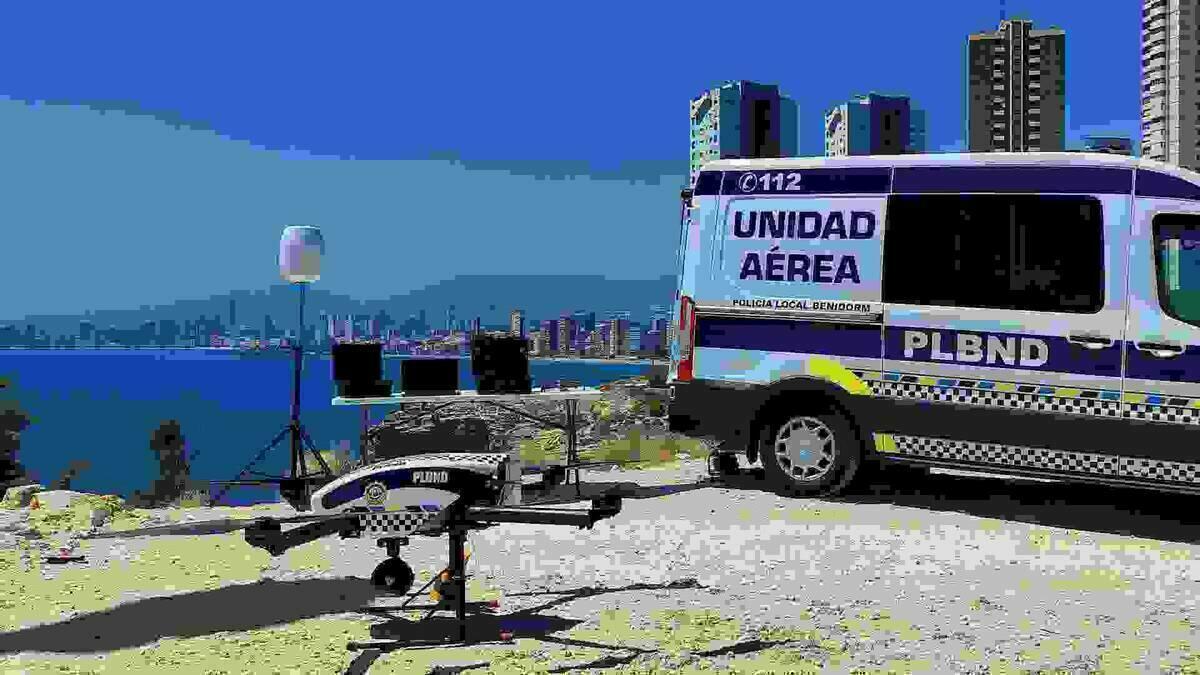 La Unidad Aérea de la Policía Local de Benidorm está operando equipos de detección e inhibición de drones