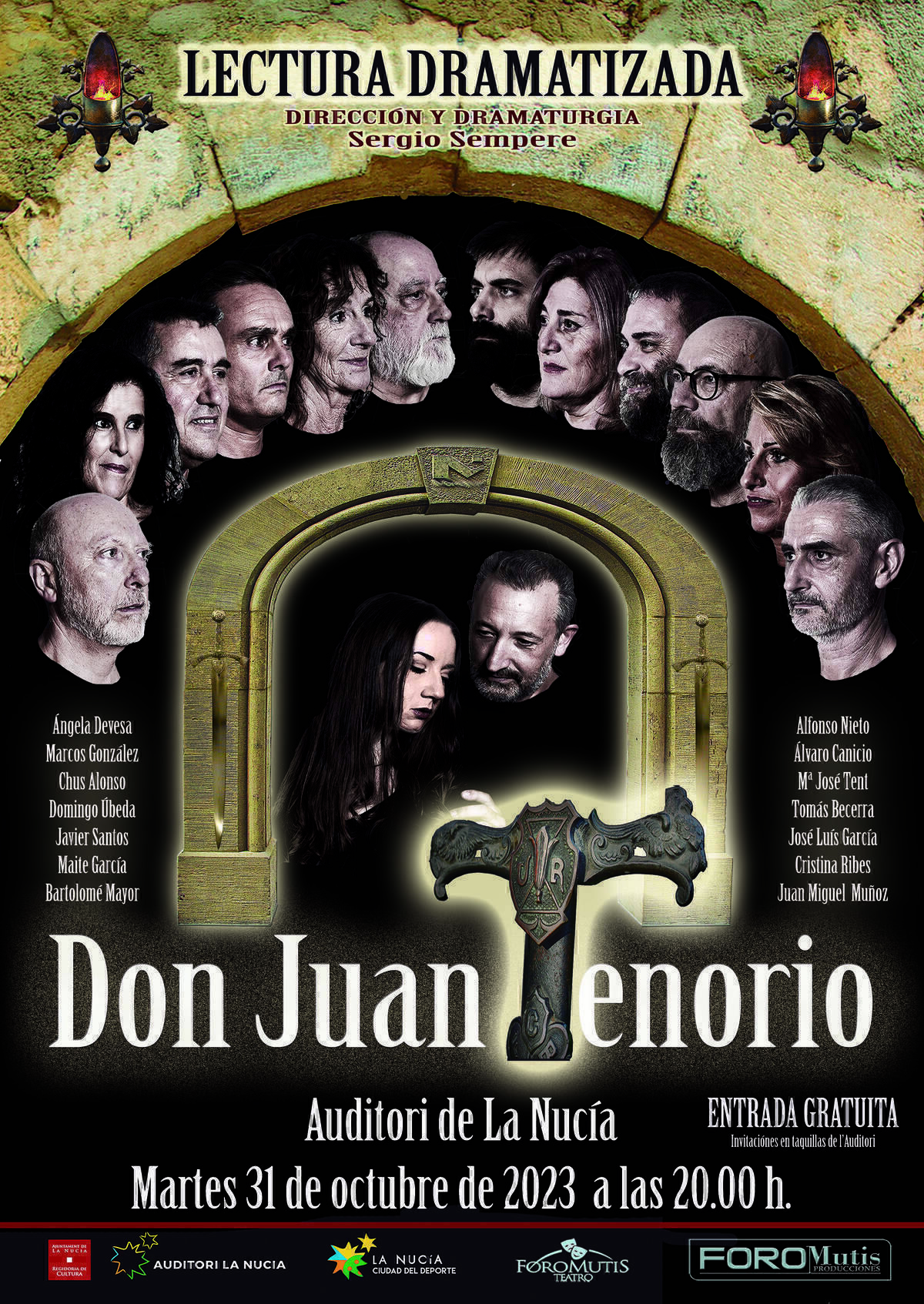 Lectura teatralizada de “Don Juan Tenorio” esta tarde en l’Auditori