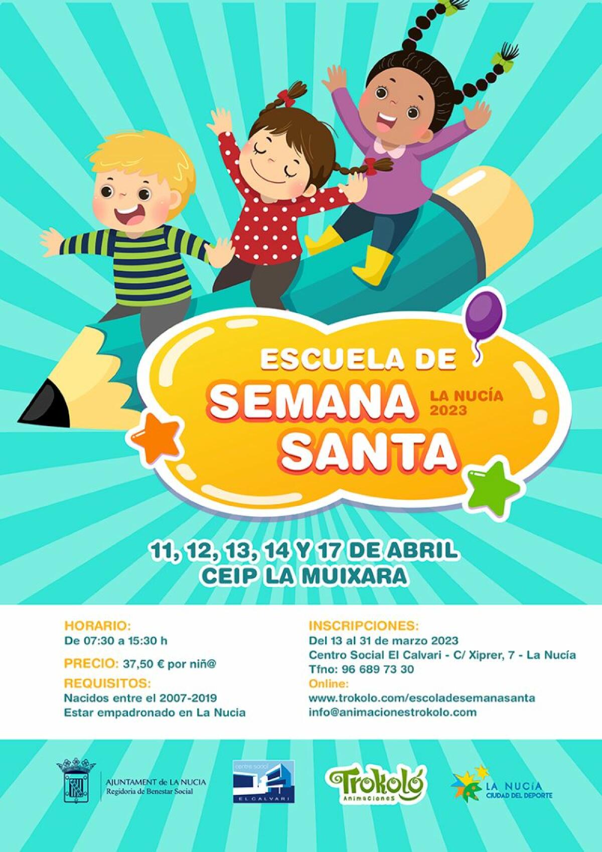 La “Escuela de Semana Santa 2023” abre inscripciones