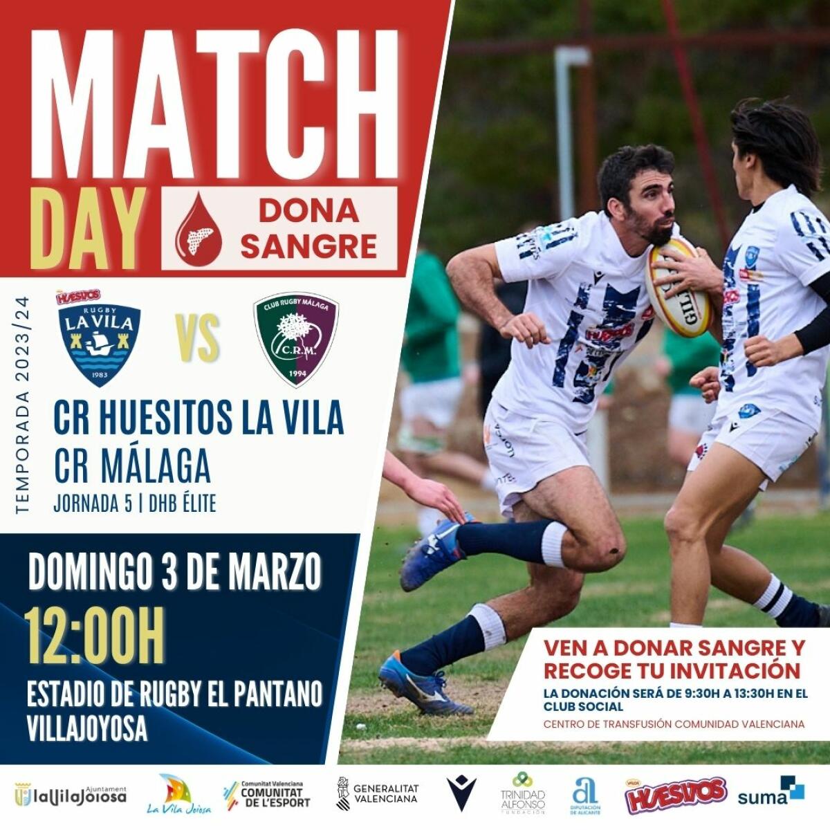 Huesitos La Vila recibe al Málaga en el Pantano en el ecuador de la liga élite de rugby 