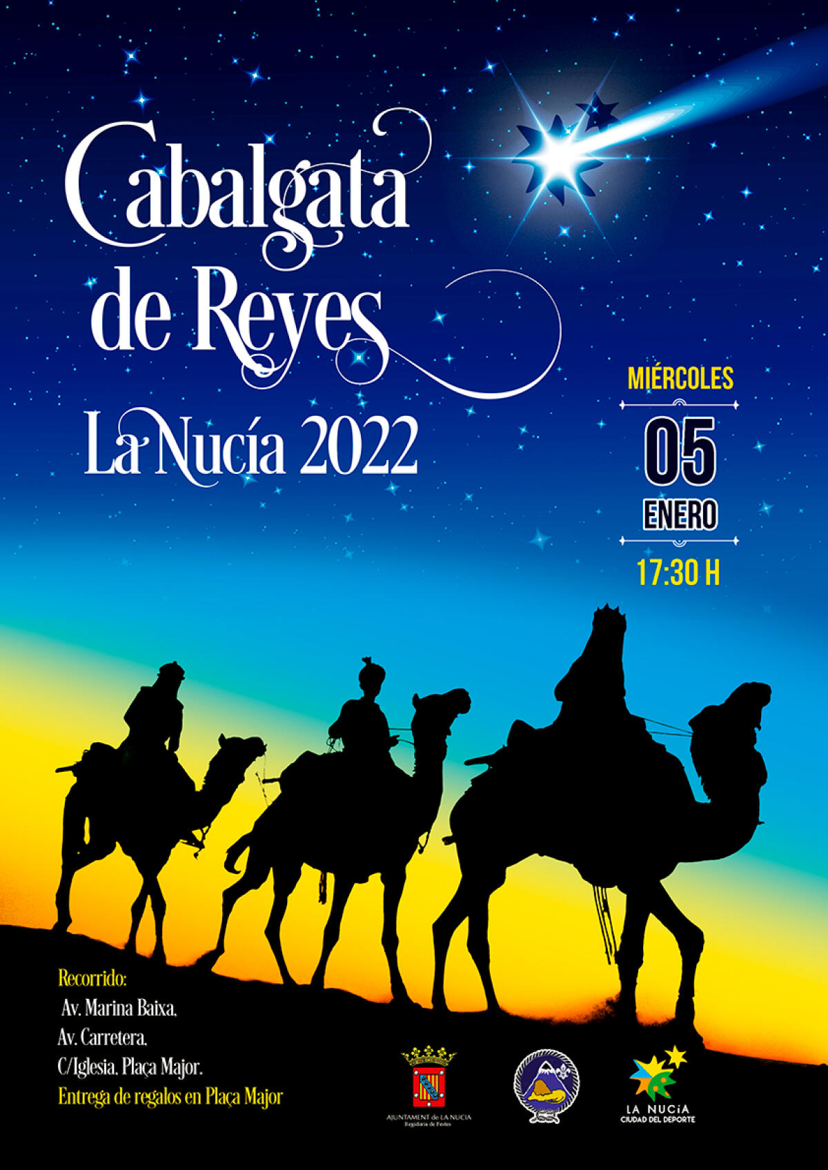 Sus Majestades los Reyes Magos de Oriente llegan mañana a La Nucía