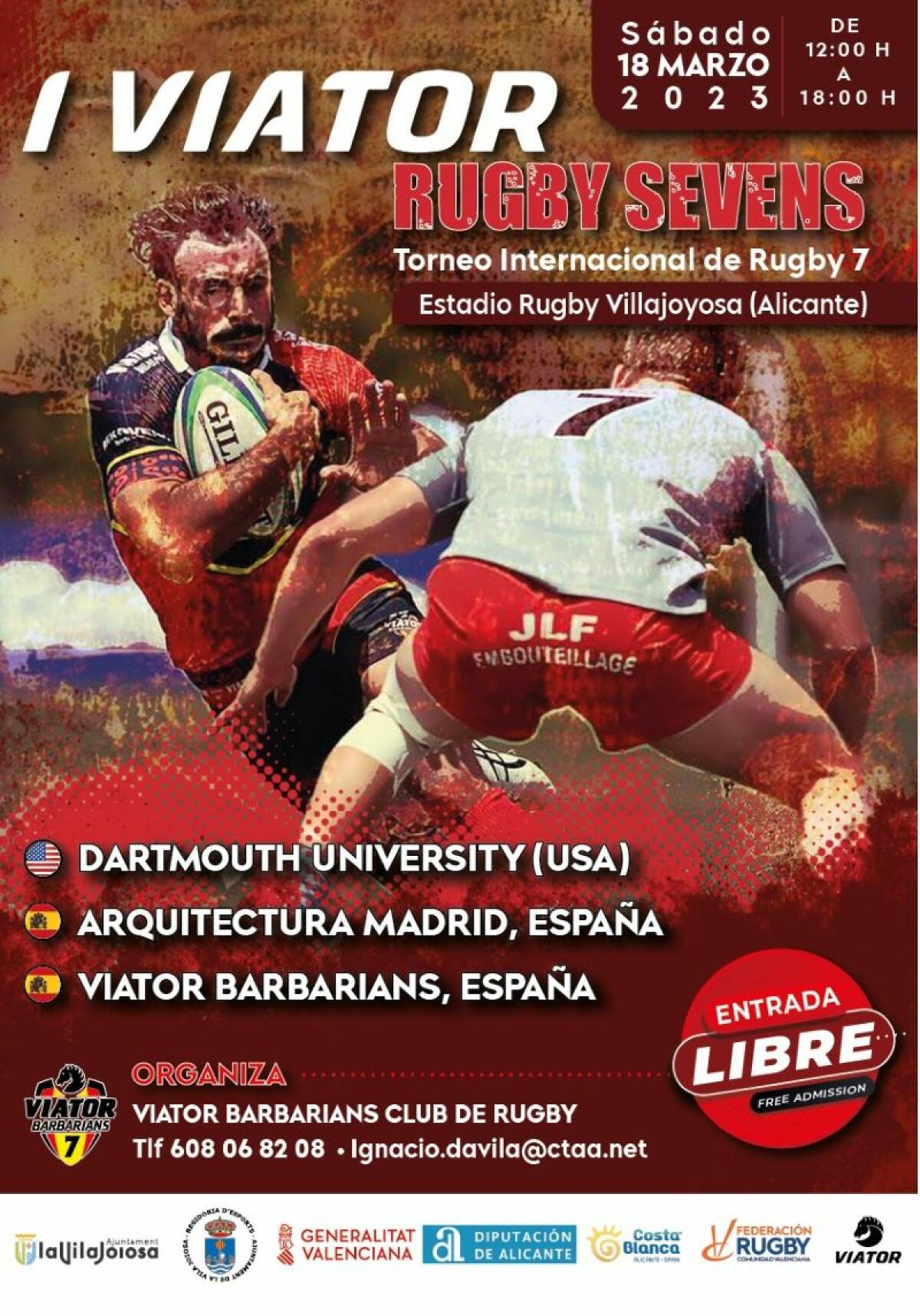 La Vila Joiosa acoge este sábado 18 de marzo el primer Rugby Sevens de 2023