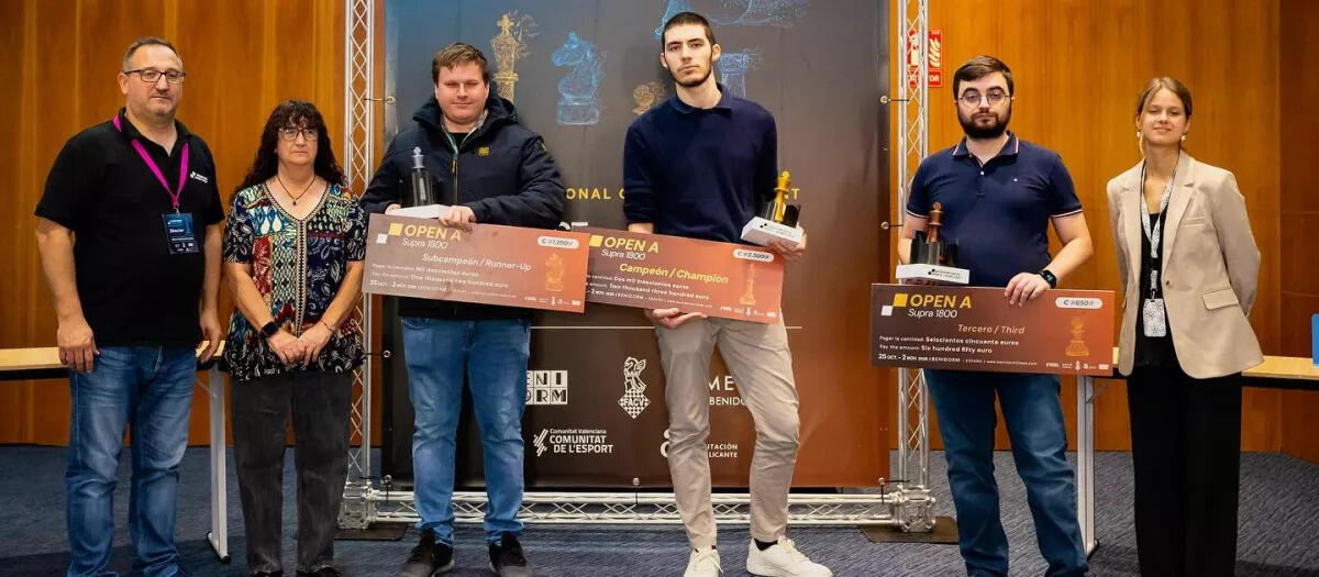 Gabriele Lumachi, en Open A, y Francisco Vázquez, en el Abierto B, se imponen en el Benidorm Chess Open