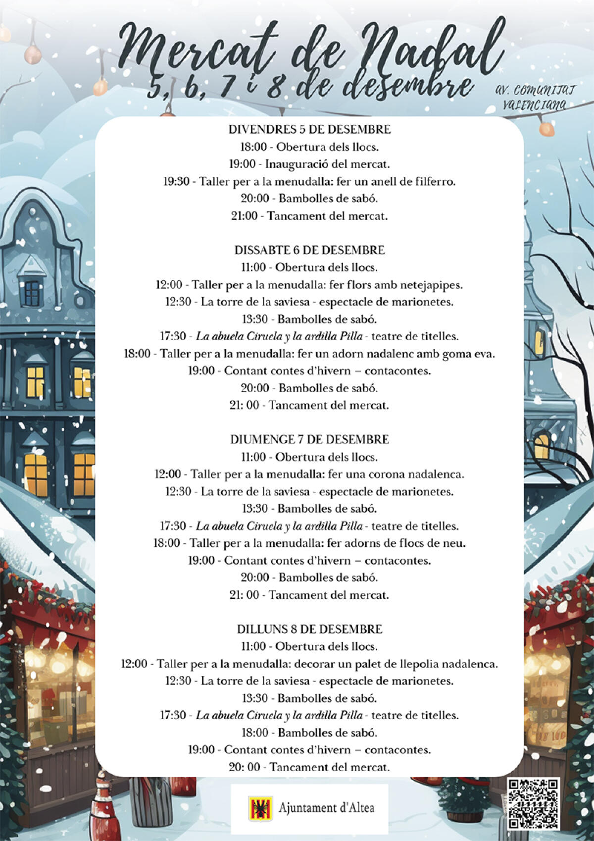 El Ayuntamiento de Altea organiza una amplia programaci&oacute;n para la Navidad