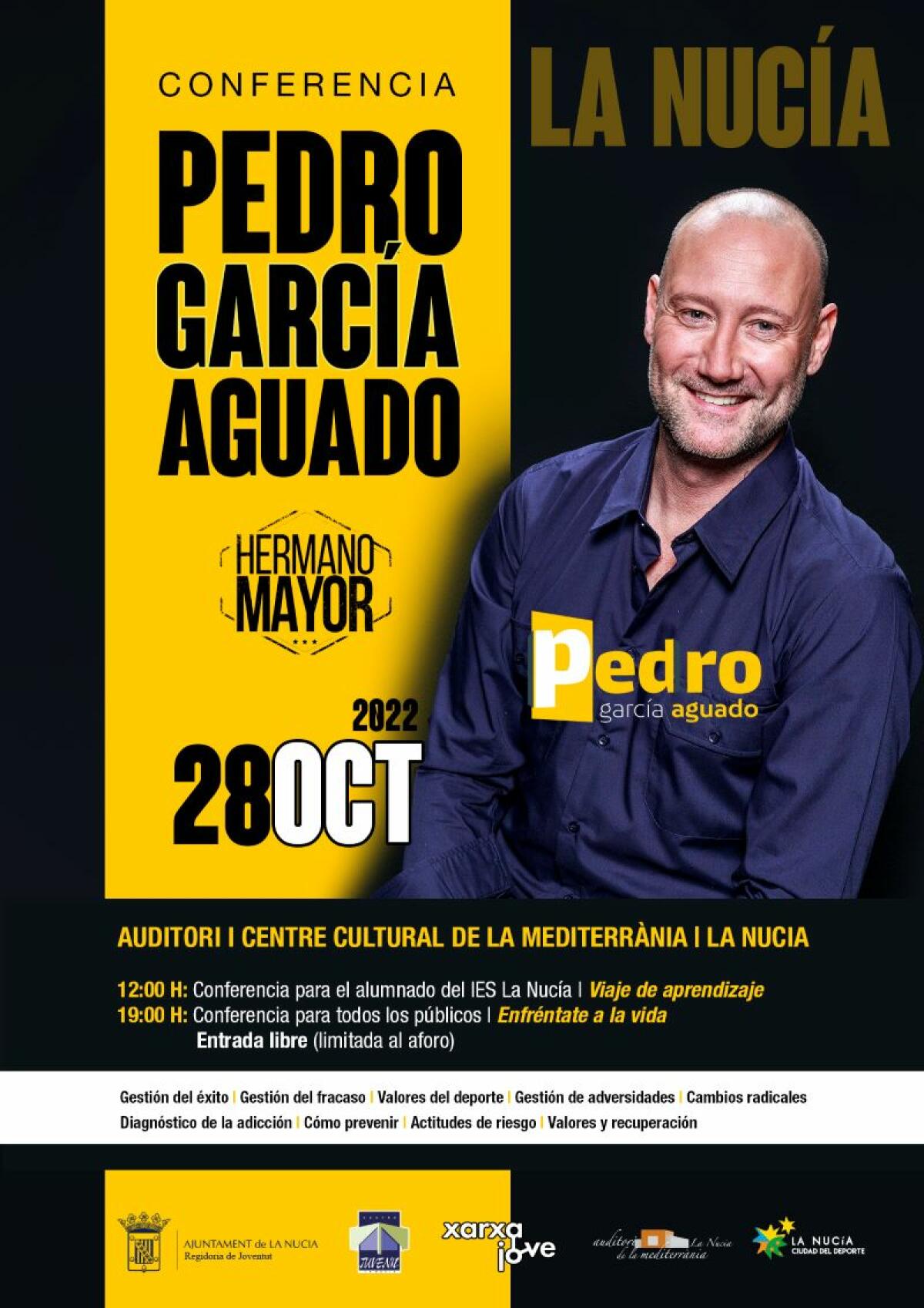 Este viernes el  “Hermano Mayor” Pedro García Aguado en La Nucía