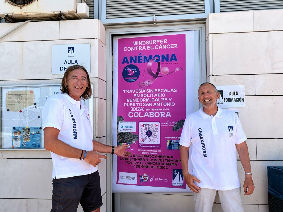 Darío Quesada: “Es de locos ir en windsurf desde Benidorm hasta Ibiza, pero por ANÉMONA lo que haga falta“